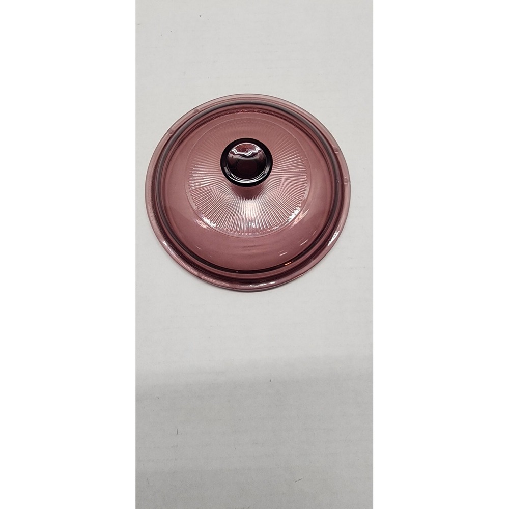 Pyrex V-1-C 17 Cranberry 6 1/4" Replacement Lid Pyrex Vision Corning Ware